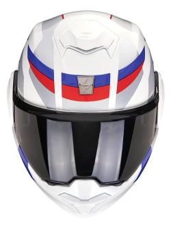 Kask szczękowy Scorpion Exo-Tech Evo Pro Acuti biało-niebiesko-czerwony