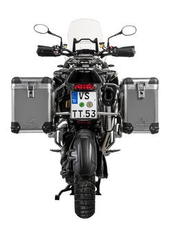 Zestaw: kufry boczne aluminiowe srebrne Zega Pro + stelaże srebrne Touratech Triumph Tiger 1200 (22-) [poj.: 38+45l]