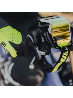 Rękawice cross 100% iTrack fluo-czarne