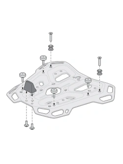 Zestaw: kufer centralny DUSC L + stelaż Adventure-rack SW-Motech CF Moto 700 MT (24-)/ 800 MT (21-25) [poj.: 41l]