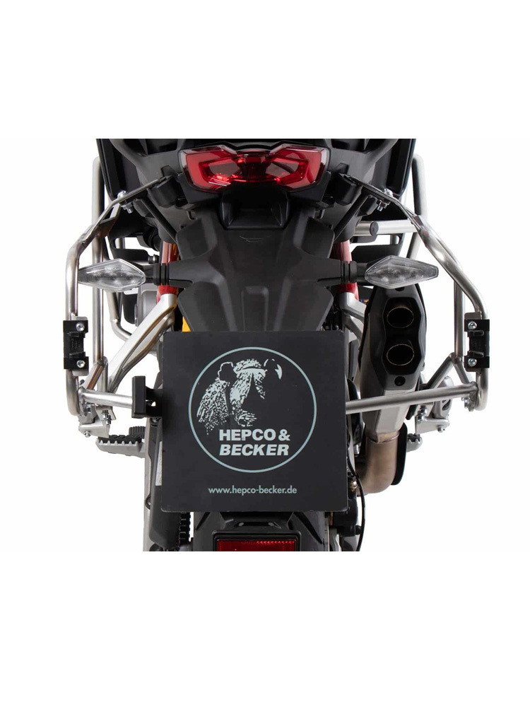 Zestaw: kufry boczne + stelaże Hepco&Becker Xplorer Cutout do Ducati Multistrada V4 / S / S Sport (21-24) srebrny