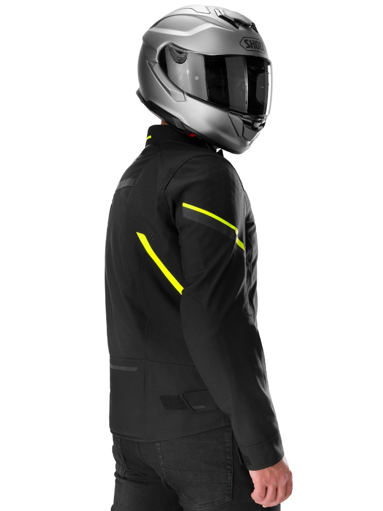 Kurtka motocyklowa tekstylna Shima Rush 3.0 czarno-fluo żółta