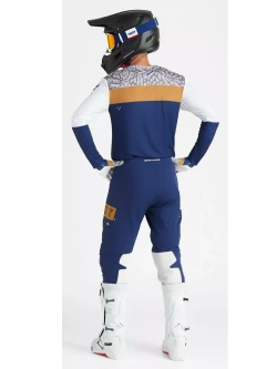 Rękawice cross Thor Sportmode Bravo niebiesko-szaro-białe