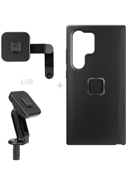 Zestaw na motocykl: etui Peak Design Mobile Everyday Fabric do smartfona Samsung Galaxy S24 Ultra + mocowanie motocykla