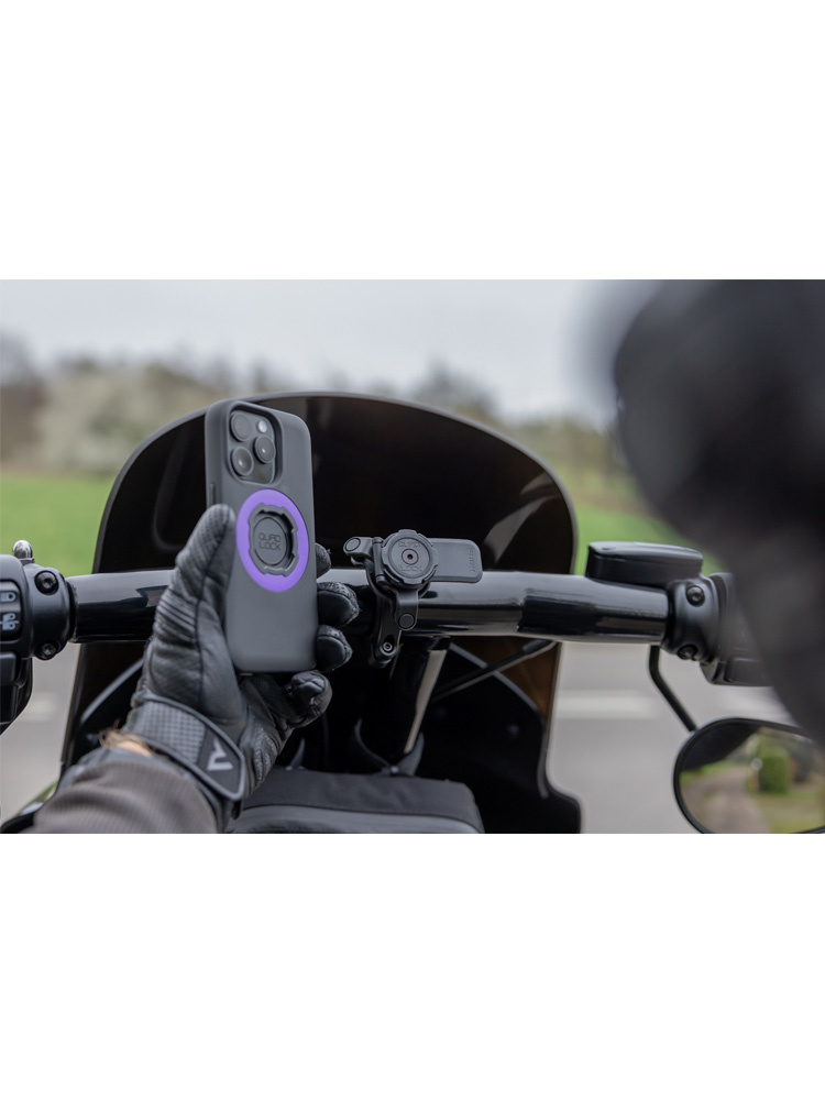 Uchwyt montowany na kierownicy motocykla Quad Lock PRO duży czarny