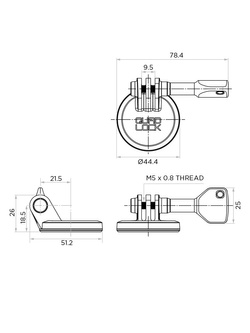 Głowica do kamer sportowych Quad Lock 