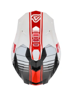 Kask enduro Acerbis Airstrike-C biało-czerwony