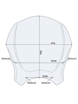 Szyba motocyklowa Givi 140A do Triumpha Trident 660 (21-25) przezroczysta [mocowanie w zestawie]