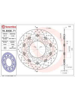 Tarcza Hamulcowa Brembo Serie Oro Floating Prime Line Yamaha (wybrane modele) [śr. 320 mm]