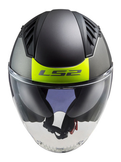 Kask otwarty LS2 OF600 Copter II Urbane czarno-szaro-żółty matowy