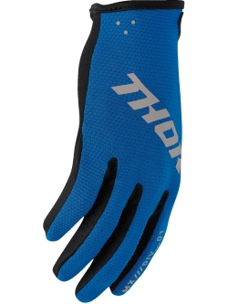 Rękawice cross dziecięce Thor Ridemode Static niebieskie
