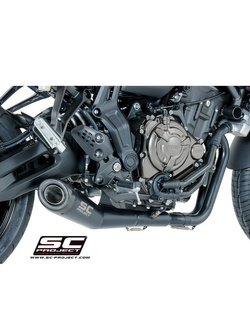 Pełny system 2-1 z tłumikiem stożkowym Black Edition SC-Project do Yamaha TRACER 700 [16-17]