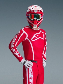 Bluza cross Alpinestars MX Fluid Apex czerwono-biała