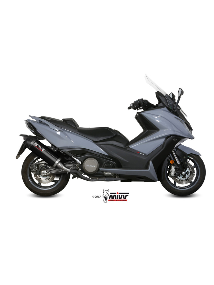 Tłumik motocyklowy Slip-On Line (Oval) MIVV do Kymco AK550 (17-20) czarny