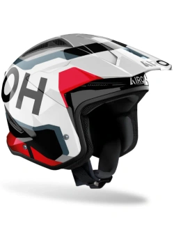 Kask otwarty Airoh Trr 2 Jupiter czarno-biało-czerwony połysk