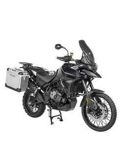 Zestaw: kufry boczne aluminiowe srebrne Zega Pro + stelaże czarne Touratech Triumph Tiger 900 Rally / Pro / GT / GT Pro (20-) (38+45L)