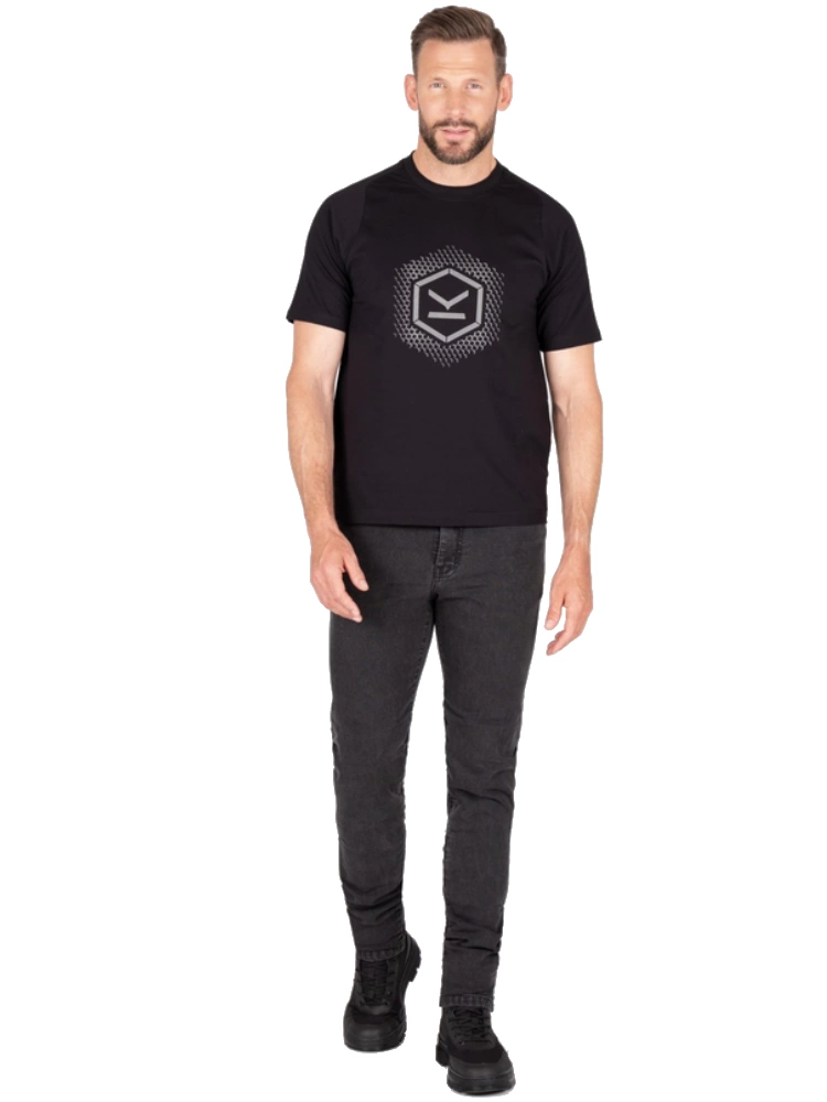 Jeansy motocyklowe Knox Colton Slim Charcoal czarne