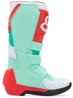Buty enduro damskie Fox Comp biało-zielono-czerwone