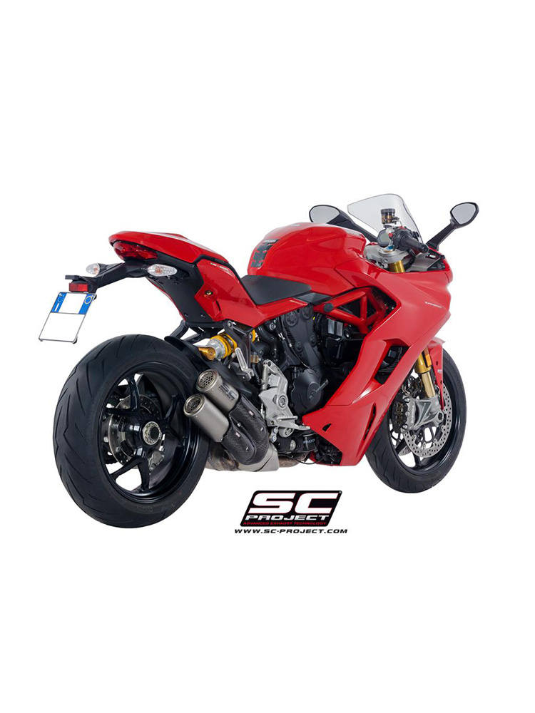 Tłumik motocyklowy podwójny SC-Project CR-T Ducati Supersport 950 (21-24) tytan