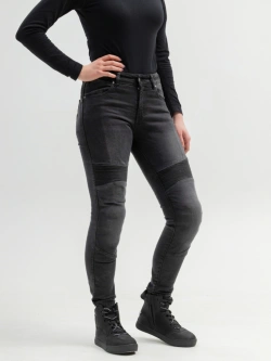 Jeansy motocyklowe damskie Broger Aura czarne