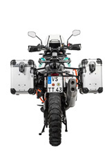 Zestaw: kufry boczne srebrne "And-S" Zega Evo + stelaże czarne Touratech KTM Super Adventure 1290 S/R (21-24) [poj.: 38+45l]