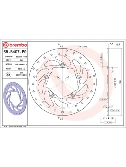 Tarcza Hamulcowa Brembo Serie Oro Fixed Prime Line BMW K 1600 GT (10-)/ GTL (13-) [śr. 320 mm]