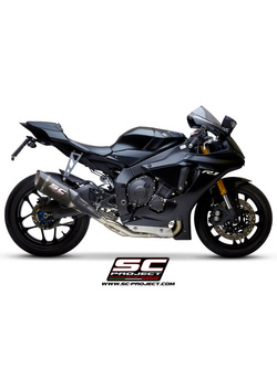 Tłumik SC-Project SC1-R Carbon / Titanium 250mm, Bez katalizatora (Slip on) - Yamaha YZF R1 / R1M [17-19]