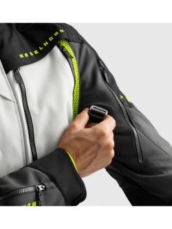 Kurtka motocyklowa tekstylna Rebelhorn Hardy 3.0 czarno-szaro-żółta