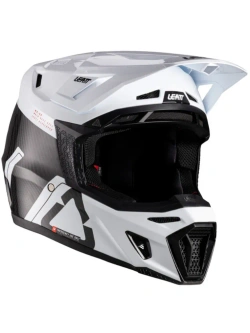 Kask enduro Leatt Moto 9.5 Carbon biało-czarny