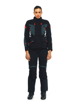 Kurtka motocyklowa damska tekstylna Dainese Carve Master 3 Gore-Tex czarno-szaro-czerwona