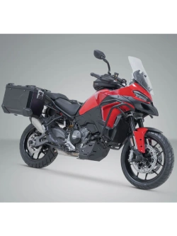 Zestaw: kufry boczne TRAX ADV + stelaże PRO SW-Motech Ducati Multistrada V2/ S (12,13,14) (24-) czarne [poj.: 2 x 45 L]