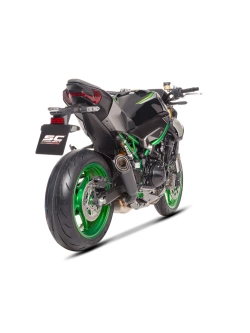 Tłumik motocyklowy SC-Project S1 Kawasaki Z 900 (25-) z osłoną termiczną, tytanowy, czarny matowy [z homologacją]