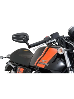 Lusterko motocyklowe krótkie Daytona D-Mirror-6 Type-U do montażu na końcu manetki czarne [adapter]