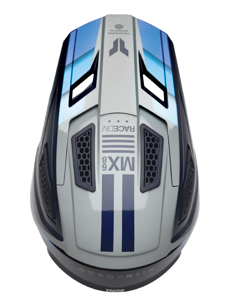 Kask enduro Thor Fleet niebieski