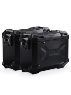 Zestaw: kufry boczne + stelaże PRO TRAX ADV SW-MOTECH do Triumph Tiger 1200 XCa / XCx/ XR / XRt / XRx (17-) [pojemność 2 x 37 L] czarne