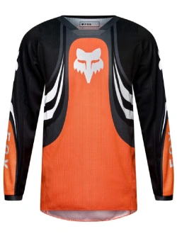 Bluza enduro dziecięca Fox 180 Draft czarno-pomarańczowa