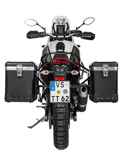 Zestaw: kufry boczne z anodowanego aluminium czarne Zega Pro + stelaże czarne Touratech Yamaha Tenere 700 / World Raid (38+45L)