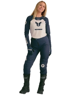 Rękawice cross damskie Thor Ridemode Static niebieskie