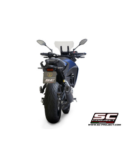 Pełny układ wydechowy 2-1, SC-Project SC1-S Carbon, Czarny kolektor [EURO5] - Yamaha Tracer 700 [20], Tracer 7 / GT [21]