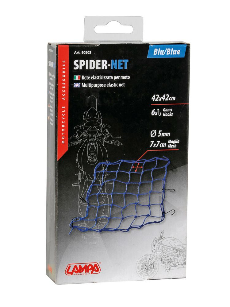 Uniwersalna siatka elastyczna Lampa na bagaże niebieska