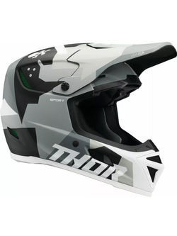 Kask enduro Thor Reflex Sport Carbon Brave szaro-biały