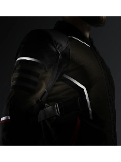 Kurtka motocyklowa tekstylna Rebelhorn Scandal 3 brązowo-czarno-czerwona