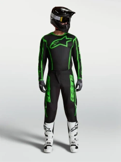 Bluza cross dziecięca Alpinestars MX Fluid Apex V2 czarno-zielona