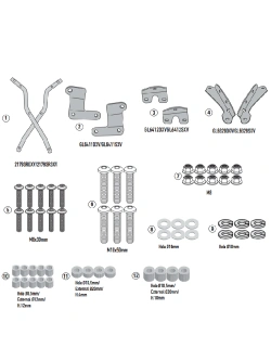 Stelaż pod kufer centralny Monokey, Monolock Yamaha Tracer 7 GT (25-) [bez płyty montażowej]