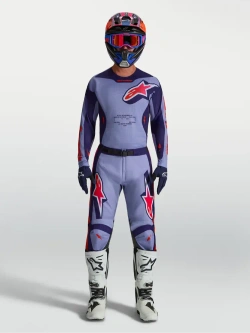 Spodnie cross Alpinestars MX Racer Air Hunt fioletowo-różowe