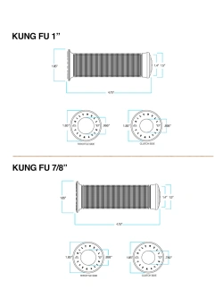 Manetki motocyklowe Biltwell Thruster TPV do kierownic o średnicy 22 [mm] szare