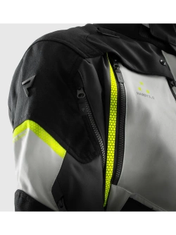 Kurtka motocyklowa tekstylna Rebelhorn Hardy 3.0 czarno-szaro-żółta