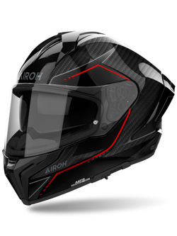 Kask integralny Airoh Matryx Carbon Stylish czarno-czerwony