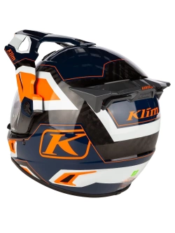 Kask adventure Klim Krios Pro Rally niebiesko-pomarańczowo-biały