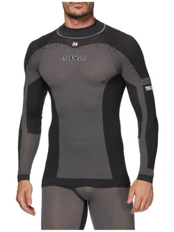 Bluza termoaktywna półgolf SIXS Breezy Touch LS na lato czarna unisex